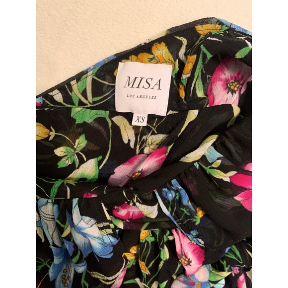 MISA Los Angeles Faye Floral Print Halter Gown, X-Small - Picture 9 of 9